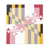 Maryland State Flag Stilvolles Display Notizblock (Vorderseite)