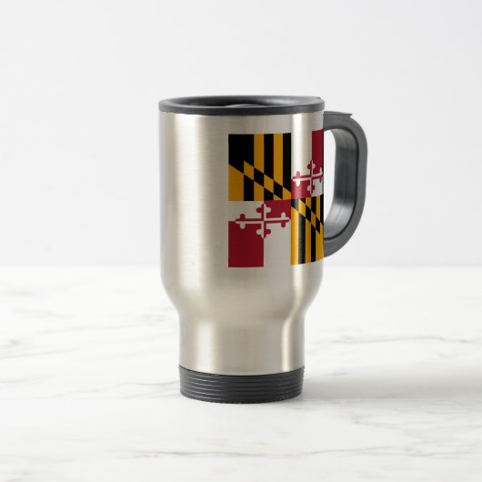Maryland State Flag Stilvolles Display Reisebecher (VorderseiteRechts)
