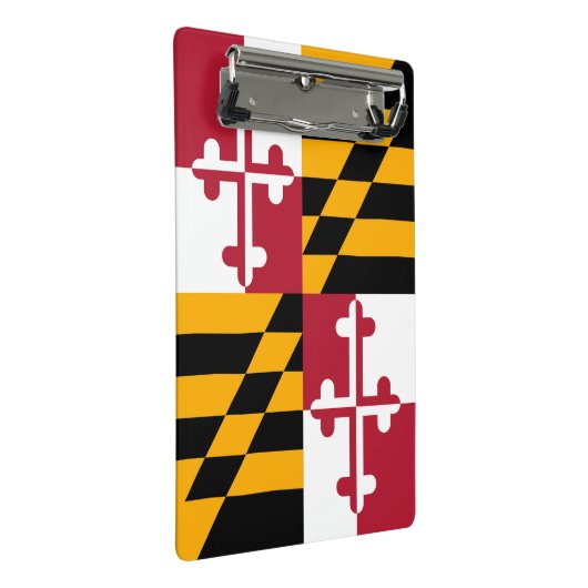 Maryland State Flag Style Decke Mini Klemmbrett (Schrägansicht)
