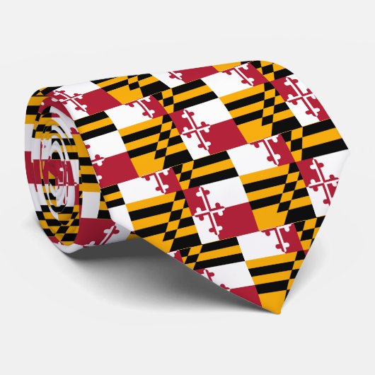 Maryland State Flag Stylish Krawatte (Gerollt)