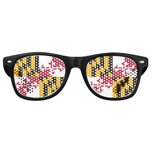 Maryland State Flag Stylish Sonnenbrille (Vorderseite)