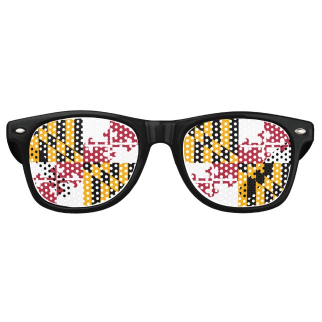Maryland State Flag Stylish Sonnenbrille (Vorderseite)