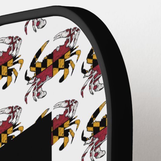 Maryland State Flag Swag Blue Crab Pickleball Schläger (Linke Seite)