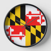 Maryland State Flag Wall Clock Uhr (Vorderseite)