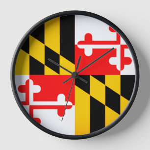 Maryland State Flag Wall Clock Uhr