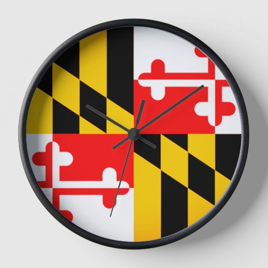 Maryland State Flag Wall Clock Uhr (Vorderseite)