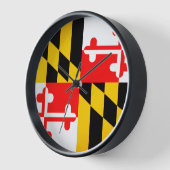Maryland State Flag Wall Clock Uhr (Winkel)