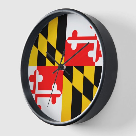 Maryland State Flag Wall Clock Uhr (Winkel)