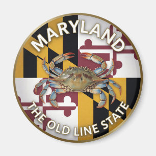 Maryland State Pride Krabben-Emblem 🦀 Magnet