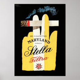 MARYLAND Stella Filter Zigaretten Vintage Werbung Poster