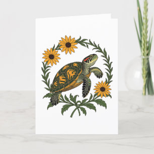 Maryland Terrapin und Black Mit Augen Susan Blume Feiertagskarte