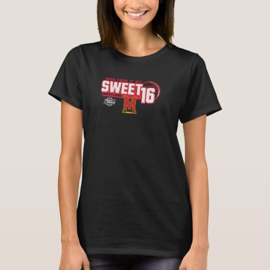 Maryland Terrapins Sweet 16 2025 Women's März Mad T-Shirt (Vorderseite)