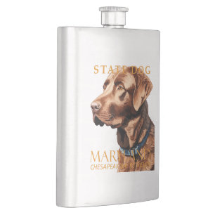 Maryland-Territorium Hund Der Retriever Flachmann