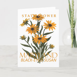Maryland Territoriumsblume Die Schwarze Susanne Feiertagskarte