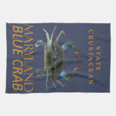 Maryland Territory Crustacean Callinectes sapidus Geschirrtuch (Horizontal)