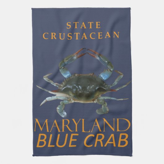 Maryland Territory Crustacean Callinectes sapidus Geschirrtuch (Vertikal)