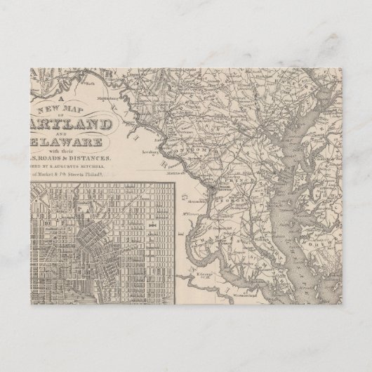 Maryland und Delaware Postkarte (Vorderseite)