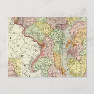 Maryland und Delaware Postkarte