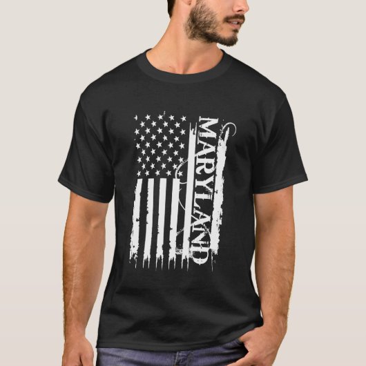 Maryland United Staaten beklagt US-Flagge T-Shirt (Vorderseite)