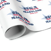 Maryland US Flagge Staat Geschenkpapier (Rolleneckpunkt)