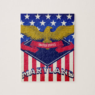 Maryland USA Flag Puzzle