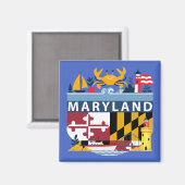 Maryland, USA Magnet (Vorderseite/Rückseite)