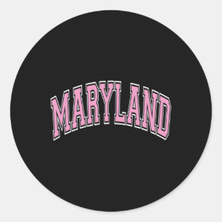 Maryland Varsity Style K Text Runder Aufkleber