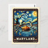 Maryland | Vincent Van Gogh Inspiriert Postkarte (Vorne/Hinten)