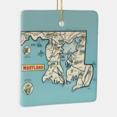 Maryland Vintag Map Keramikornament (Rechts)