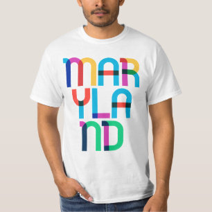 Maryland Vintag Retro Pop Art 80er Rainbow T-Shirt
