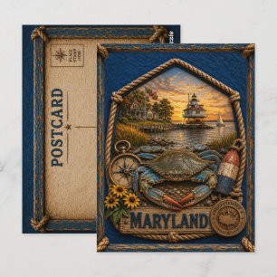 Maryland Vintage Reise Postkarte