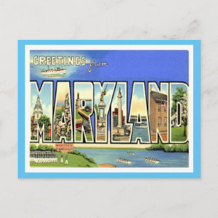 Maryland Vintage Reise Postkarte