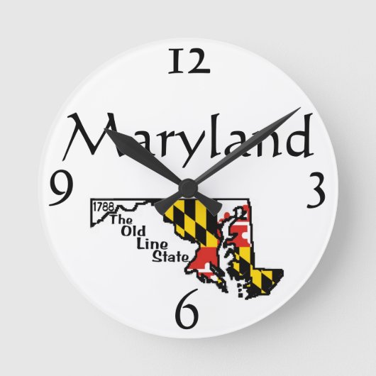 Maryland Wall Clock Runde Wanduhr (Vorderseite)
