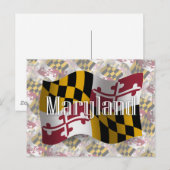 Maryland Waving Flag Postkarte (Vorne/Hinten)