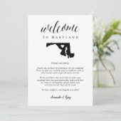 Maryland Wedding Welcome Letter & Itinerary (Stehend Vorderseite)
