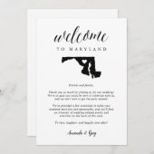 Maryland Wedding Welcome Letter & Itinerary (Vorne/Hinten)