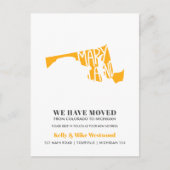 MARYLAND Wir haben neue Adresse Neue Zuhause versc Postkarte (Vorderseite)