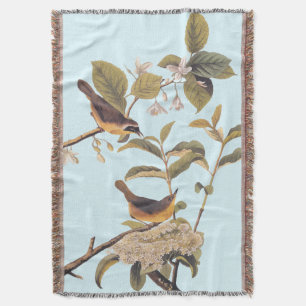 Maryland Yellowthroat Audubon Birds mit Blume Decke