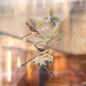 Maryland Yellowthroat Audubon Birds mit Blume Fensteraufkleber (Blatt 2)