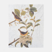 Maryland Yellowthroat Audubon Birds mit Blume Fleecedecke (Vorderseite)