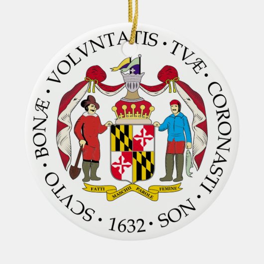 Maryland-Zeichen Keramik Ornament (Vorne)