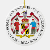 Maryland-Zeichen Keramik Ornament (Hinten)