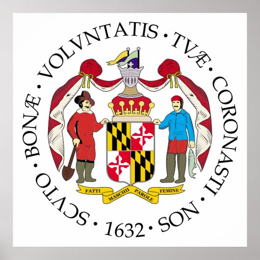 Maryland-Zeichen Poster (Vorne)