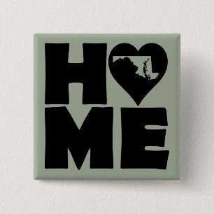 Maryland Zuhause Heart Staat Button Abzeichen Butt