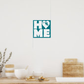 Maryland Zuhause Heart Staat Poster Sign (Küche)