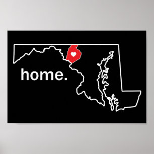 Maryland-Zuhause-Landkreisplakat - Frederick Co. Poster