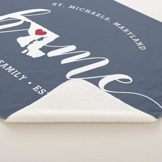 Maryland Zuhause Staat Personalisiert Sherpadecke (3/4)