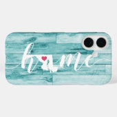 Maryland Zuhause Staat Turquoise Wood Look Case-Mate iPhone Hülle (Rückseite (Horizontal))