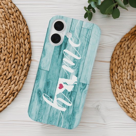 Maryland Zuhause Staat Turquoise Wood Look Case-Mate iPhone Hülle