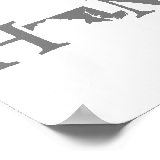 Maryland Zuhause Staat Word Art Poster (Ecke)